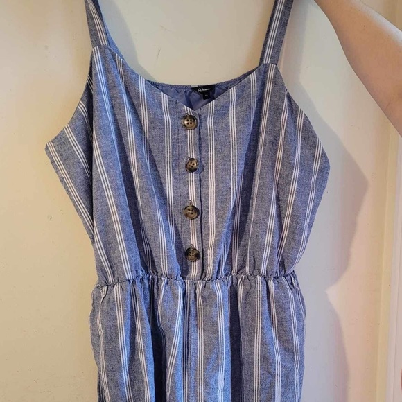 Blue and white striped summer romper NWOT - Picture 5 of 5
